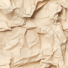 Obraz premium Recycle brown paper crumpled texture, Old paper surface for background. plain white background