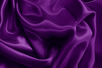 Purple fabric cloth texture for background and design art work, beautiful crumpled pattern of silk or linen.