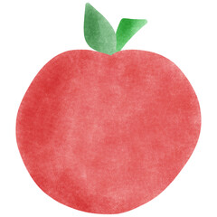 red apple on a white background