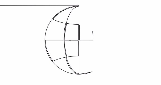 Self drawing line animation internet with arrow mouse cursor continuous one single line drawn concept video