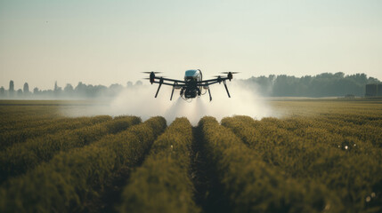 Drone Spraying Generative Ai - obrazy, fototapety, plakaty