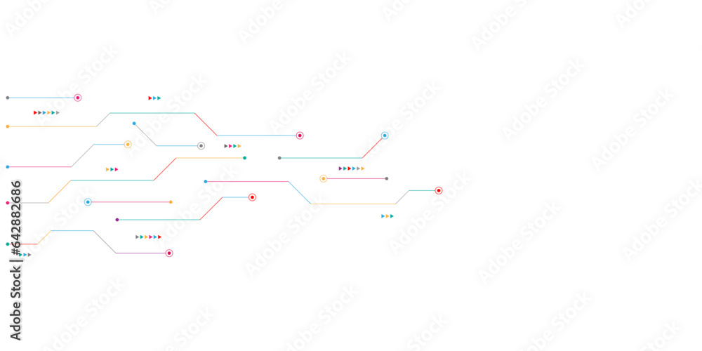 Aufkleber circuit board texture with communication technology concept. creative vector illustration