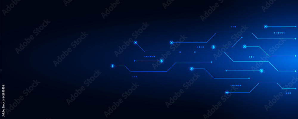 Poster circuit board texture with communication technology concept. creative vector illustration