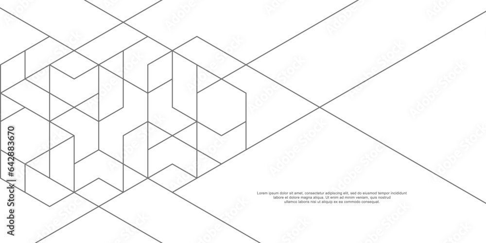 Poster the graphic design elements with isometric shape blocks. vector illustration of abstract geometric b