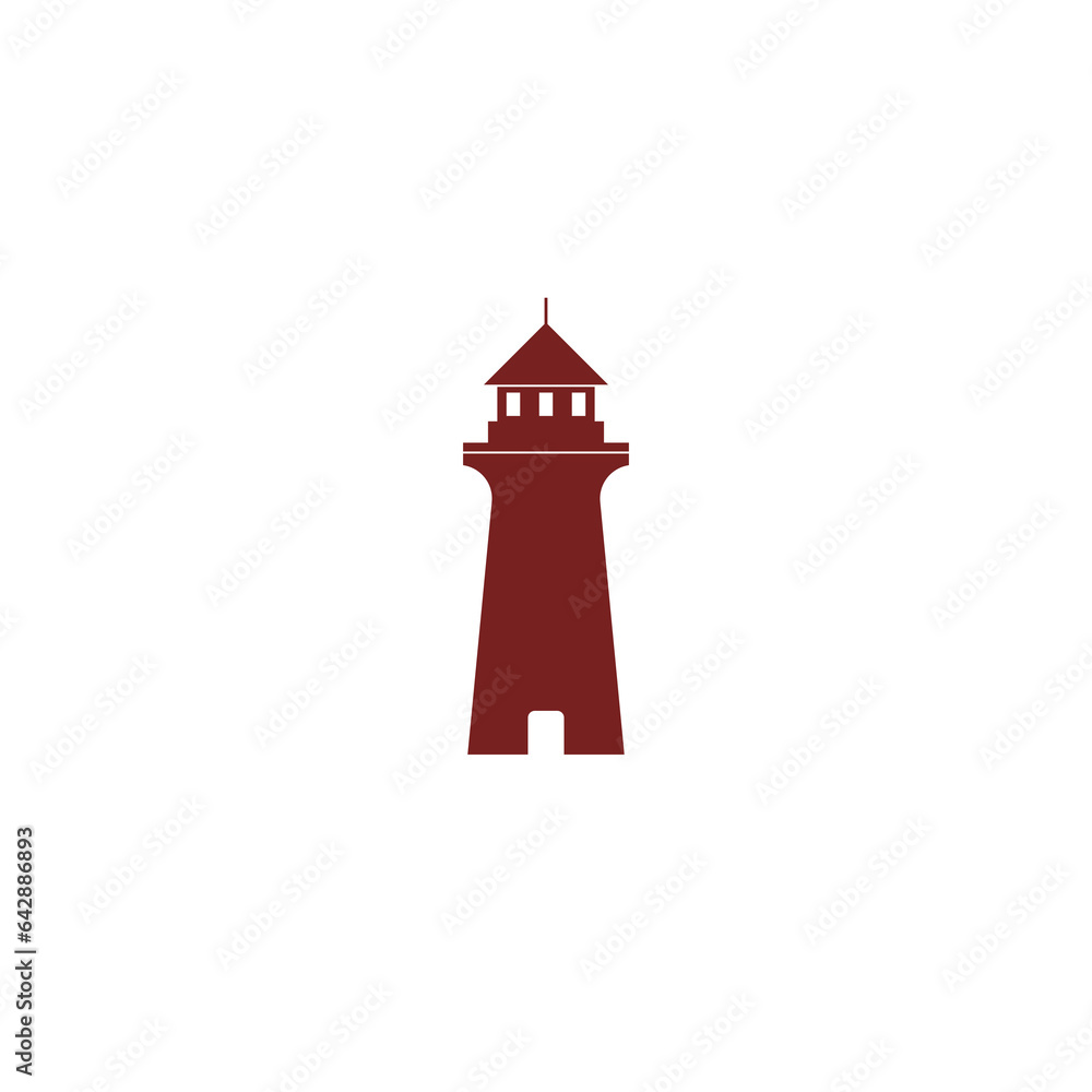 Poster lighthouse icon isolated on transparent background