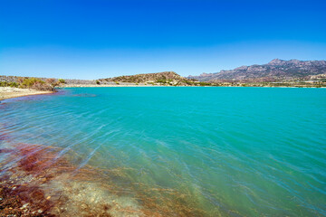 Fototapeta premium Bramian Lake in Ierapetra, Crete, Greece