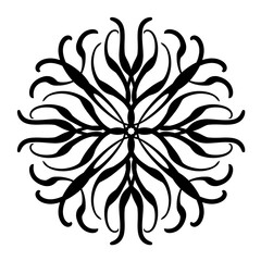 Abstract doodle pattern in circle. Vector illustration.