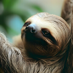 Fototapeta premium Junges Faultier in der Natur/Tierpark