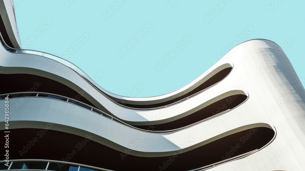 Poster architecture abstract, curve, wave. generative ai imageg33.