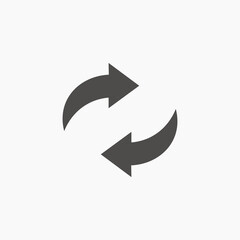 Arrow, reload, refresh, direction, rotate, rotation, update icon vector isolated