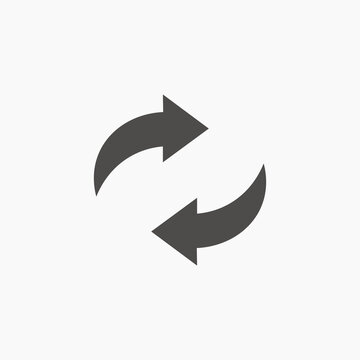 Arrow, reload, refresh, direction, rotate, rotation, update icon vector isolated