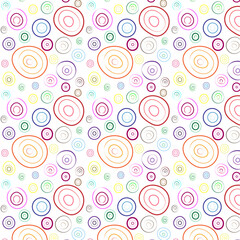 Colored pattern circles and ovals