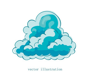cartoon illustration of the big cloud