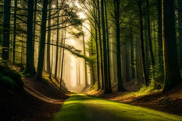 Obraz premium morning in the forest