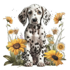 Dalmatian Breed Puppy's Playful Day at the Park