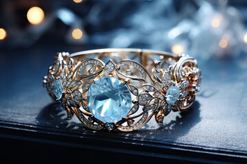 Snowflake winter cuff bracelet,  winter inspired jewellery 