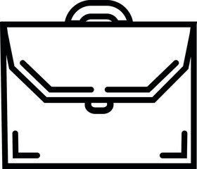 Briefcase line icon. Business work bag symbol