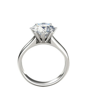 Engagement ring isolated on transparent background