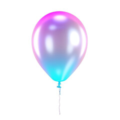 Light shiny neon balloon isolated on transparent background PNG