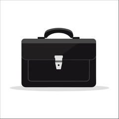 Black biefcase with handle illustration 