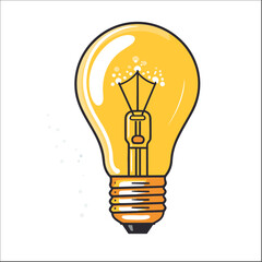 Yellow Bulb lamp describe creativity