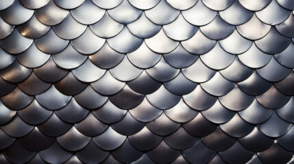 Silver tiled scales background