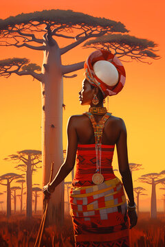 Illustration of a beautiful view of Madagascar