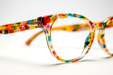 Buntes, modernes und lebensfrohes Brillengestell