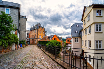 Picturesque old town of Marburg an der Lahn in Hesse, Germany