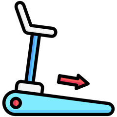 Treadmill icon often used in design, websites, or applications, banner, flyer to convey specific concepts related to gym and fitness.