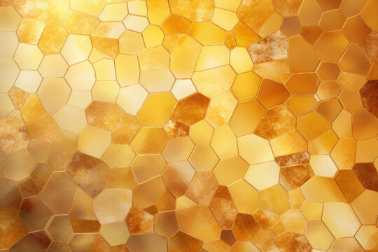 Golden glass mosaic texture wallpaper