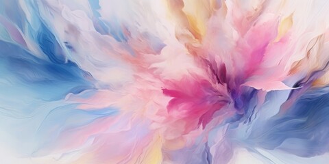 Beautiful abstract pink blue pastel impressionistic floral design background. beautiful Generative AI AIG32 - obrazy, fototapety, plakaty