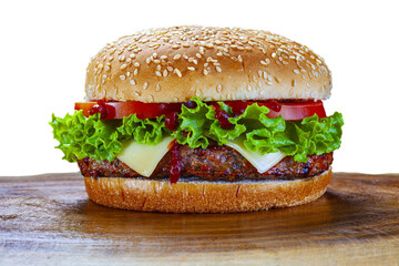 Delicious gourmet burger