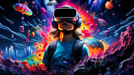 Neon VR Worlds Digital Dimensions