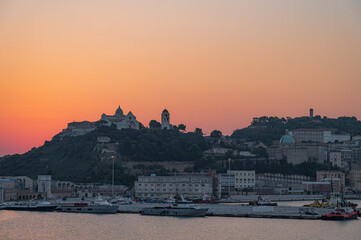Ancona, Marche. Glimpses of summer and sunrise.