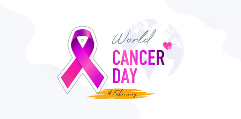 vector design commemorating world cancer day. February 4th world cancer day. awareness and preventing cancer. international cancer day.