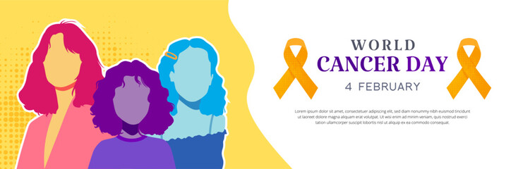 vector design commemorating world cancer day. February 4th world cancer day. awareness and preventing cancer. international cancer day.