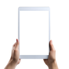 Blank mobile tablet concept modern digital technology Social media, living on holidays and using social media in the city privacy satisfaction