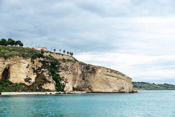 Fototapeta na wymiar Sciacca coastline, fishing village in Sicily, Italy