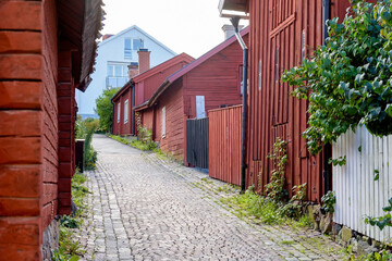 Lillgatan, probably the oldest street in Str&auml;ngn&auml;s.