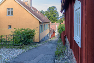 Klockarbacken, an alley in the center of Strängnäs