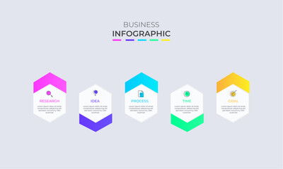 Vector Infographic design with 5 options or steps. Infographics for business concept. Can be used for presentations banner, workflow layout, process diagram, flow chart.