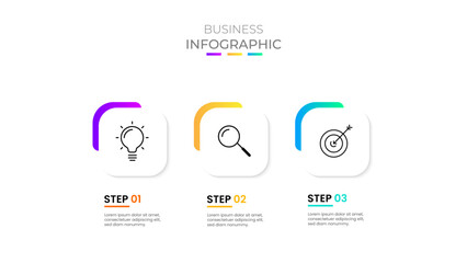 Presentation business infographic template vector.