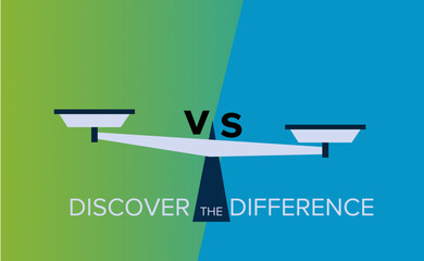 Scale, weigh the differences concept pros and cons this versus that