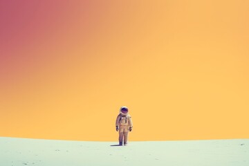 Fototapeta na wymiar A lone astronaut stands against the backdrop of infinite cosmic solitude. Generative AI.