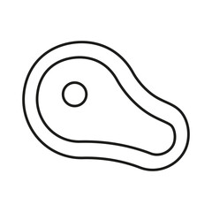
Meat steak icon on white background. Food for grilling