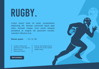 Attractive editable vector rugby background design great for your design resources print and others