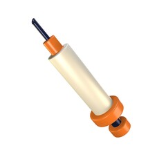 3D design of injection icon. 3D Injection illustration. 3D design vaccination.