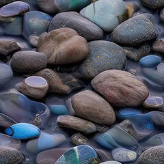 Beige pattern of pebbles, beautiful pebbles