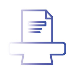 Obraz premium Document Printer Study Icon